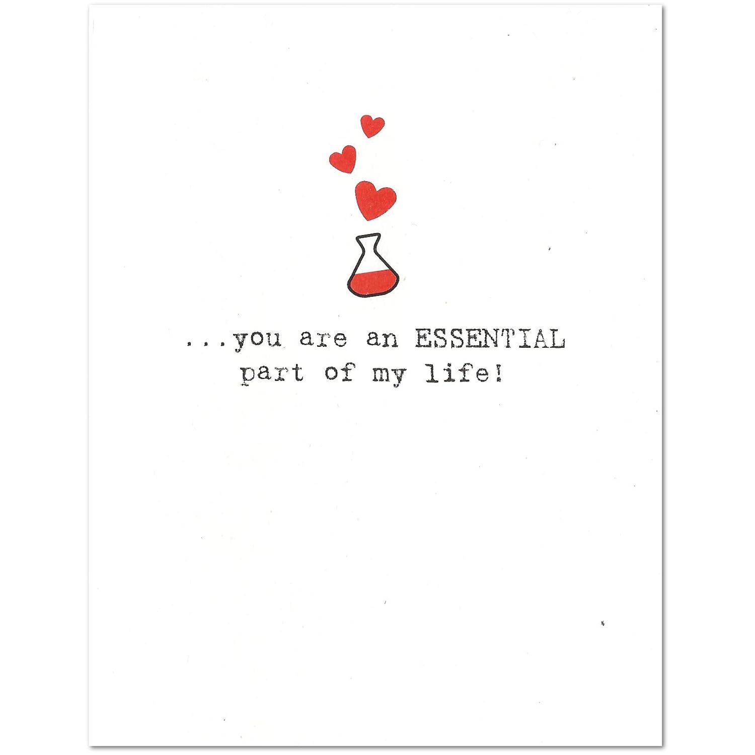 Amino Acid Science Valentine'S Day Card (4.25" X 5.5") By