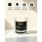 Scented Soy Candles, 7Oz In White Frosted Jar - 50-Hour Burn Time, Aromatherapy Candle For Home Decor, Cozy Gifts For Any Occasion,Ideal Gifts For Women(Fir Cedar)