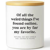 Funny Gifts For Him Her Couple Valentine’S Day Candle Romantic Gift For Girlfriend Boyfriend Online Dating & Anniversary Birthday Gift For Women Men Couples Valentine Candle
