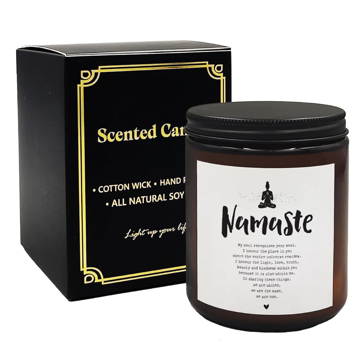 Namaste Candle - Yoga & Meditation Gift For Women, Spiritual Room Decor
