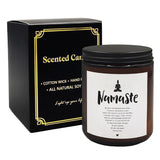 Namaste Candle - Yoga & Meditation Gift For Women, Spiritual Room Decor