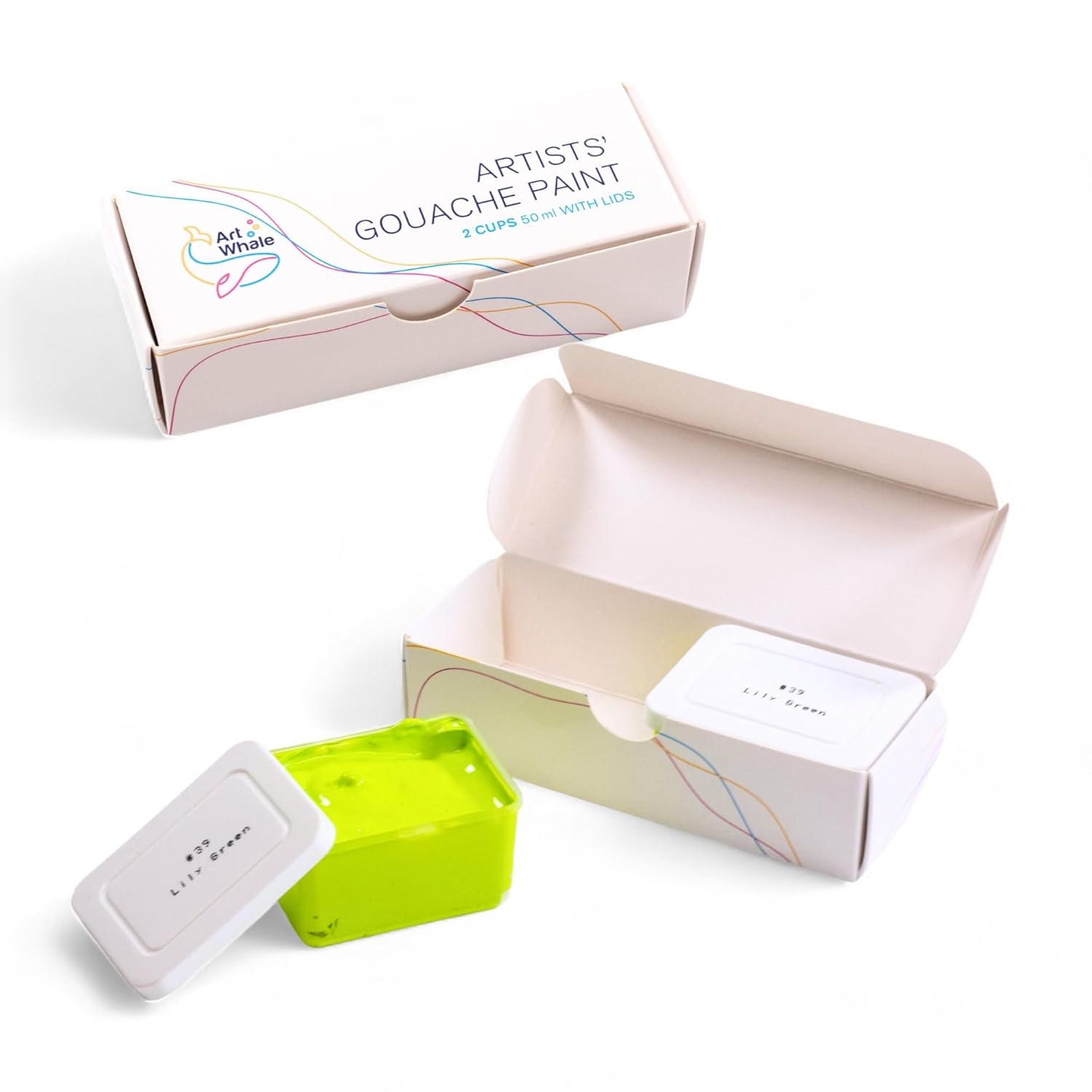 Gouache Lily Green Refills (50Ml/1.7Oz)|Intense Pigments, Easy Color Refill (2 Pcs.)