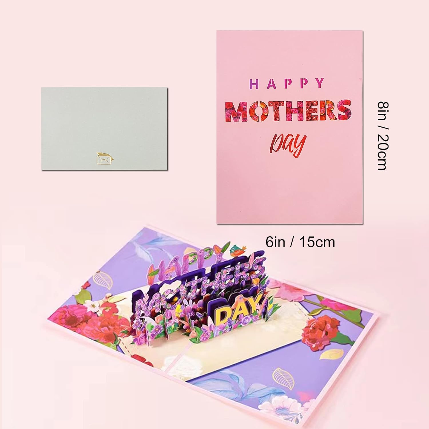 Pop Up Mothers Day Card, Happy Mother'S Day Gift 3D Pop Up Card For Mom Wife Grandma