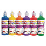 Fabric Paint Set, 4Oz Bottles, 6 Colors, Fabric Paint Is Permanent & Remains On The Fabric, Creamy & Easy To Apply To Cotton, Cotton Blends, Polyester, Canvas & More, No Cracking Paint