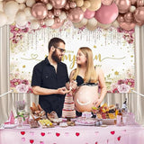 156 Pcs Boho Pumpkin Baby Shower Balloon Arch Kit Pink Sand White Balloons Decor