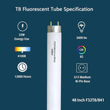 10 Pack F32T8 32W 48 Inch Fluorescent Light Bulbs 4100K Cool White G13 Medium Bi Pin Base