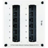 Legrand - Onq 8 Port Cat 5E Network Interface Module, Rj45 Network Switch, High-Density Mini Patch Panel, Keystone Ports Labeled 1 Through 12, Grey, Ac1014
