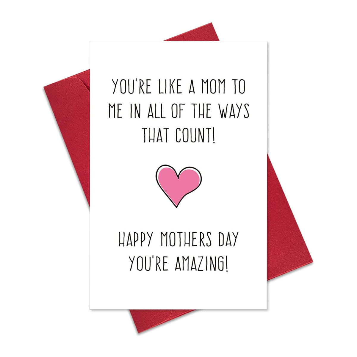 Funny Mothers Day Gifts For Stepmom, Like A Mom To Me Mother’S Day Card Gift, Cute Mothers Day Card Gift For Auntie Godmother Mother In Law