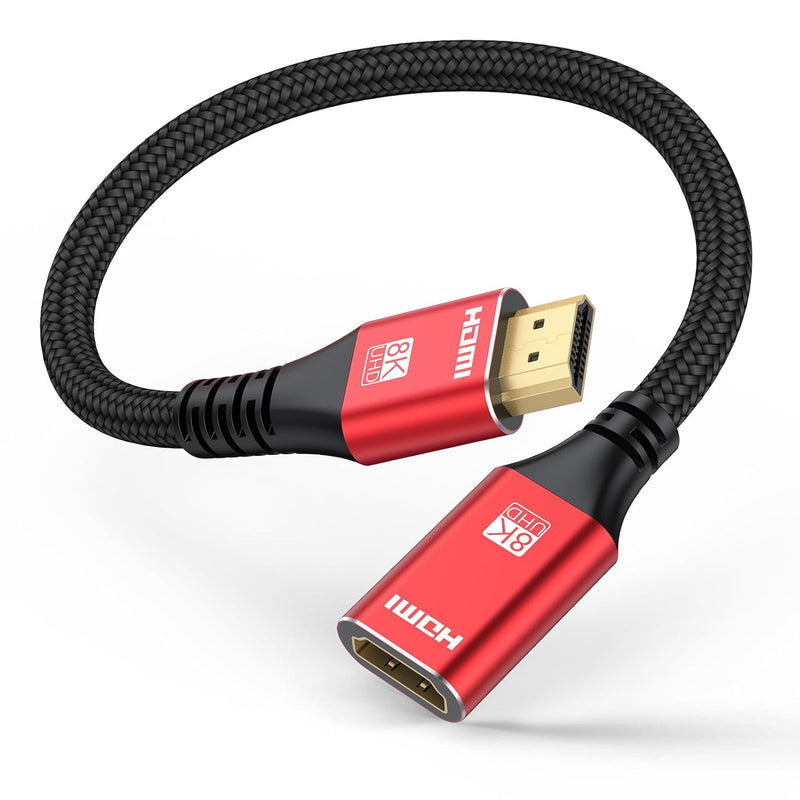 Hdmi Extender 8K Hdmi Extension Cable 1.5Ft, Hdmi 2.1 Male To Female Adapter E