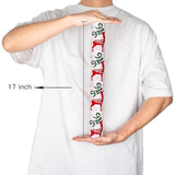 Christmas Reversible Wrapping Paper - Mini Roll - 17 Inch X 32.8 Feet- Red Green Reindeer Design (47.3 Sq.Ft.Ttl)