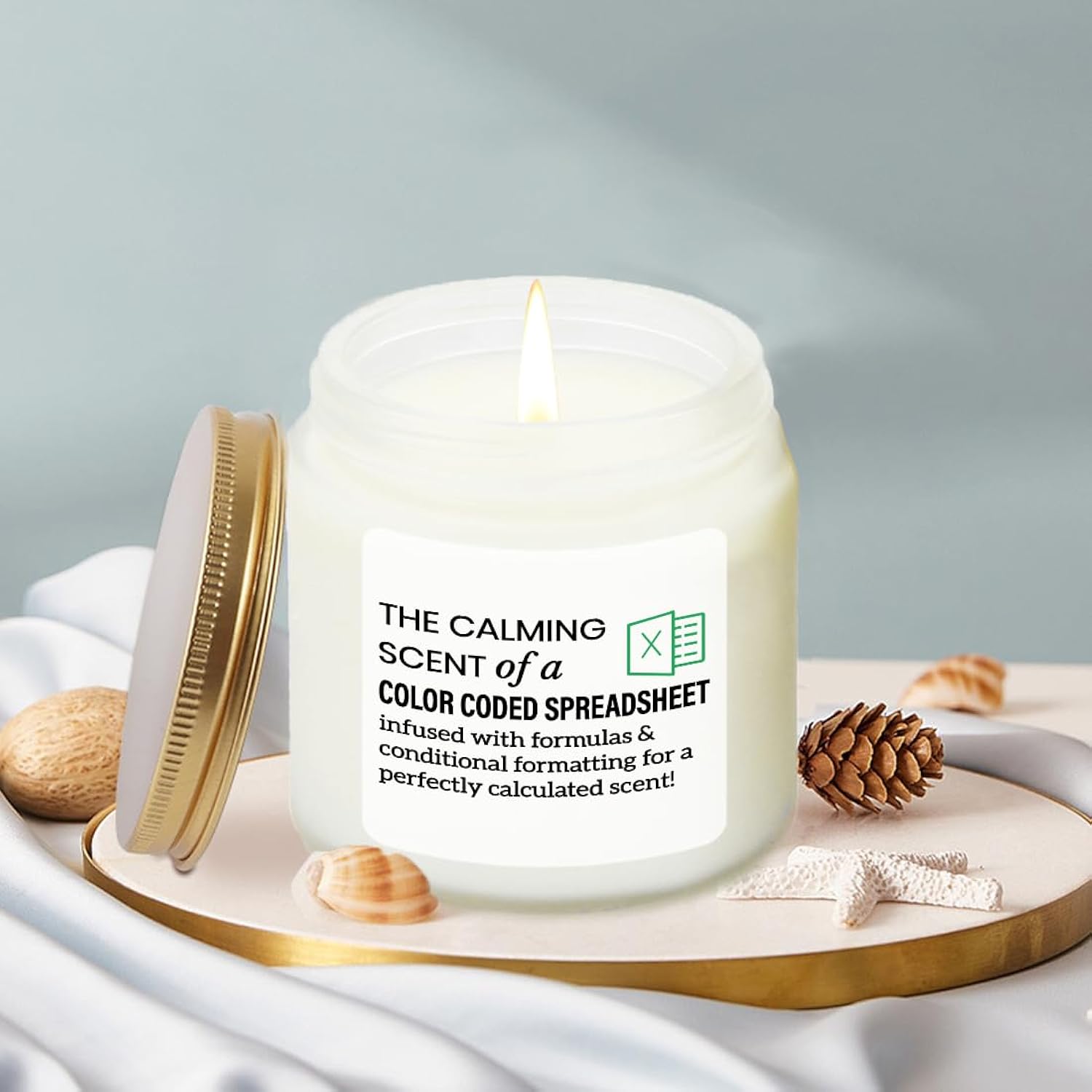 Accountant Gifts Scented Candle Lavender - Spreadsheet Gifts Funny For Women Men Cpa Gift For Coworker Boss