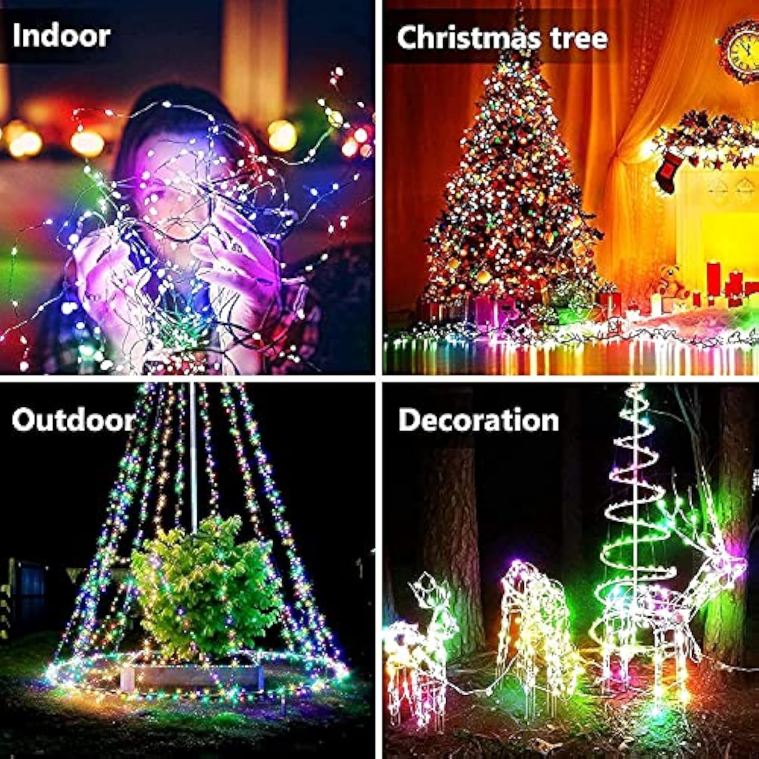 Fairy String Lights Battery Operated 16 Colors Changing Sliver Wire Lights 2 Ps 16.5 Ft 50 Led, Larger Rgb Bright Lights