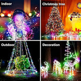 Fairy String Lights Battery Operated 16 Colors Changing Sliver Wire Lights 2 Ps 16.5 Ft 50 Led, Larger Rgb Bright Lights
