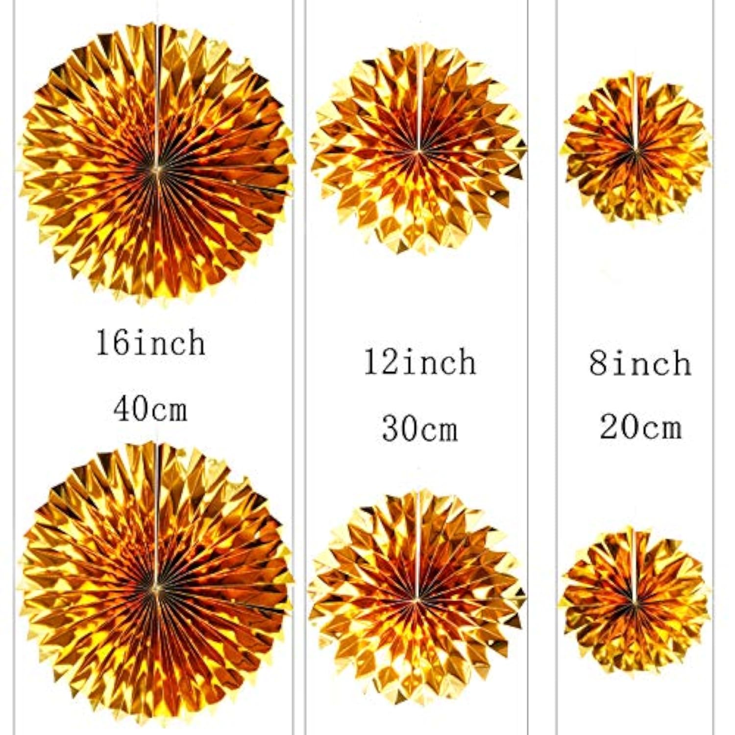 Red And Gold Hanging Paper Fans - Wedding Anniversary Bachelorette Birthday Graduation Party Christmas New Years Event Party Ceiling Hangings Photo Booth Backdrops Decorations, 12Pc