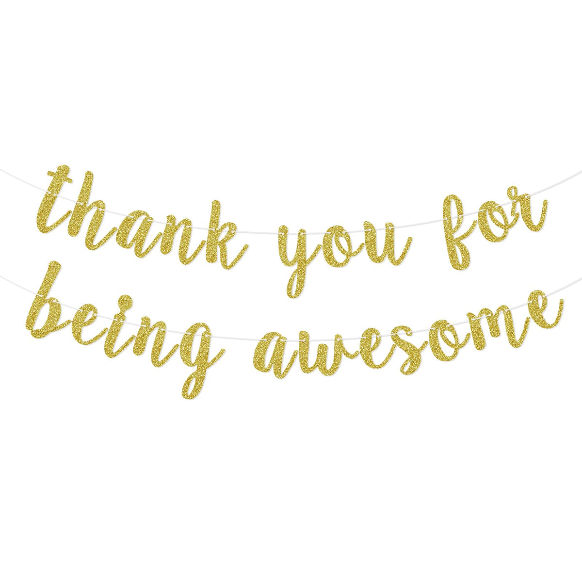 Thank You for Being Awesome Banner,Inspirational Appreciation,Birthday,Friendship, Graduation Banner for Employee,Best Friend,Teacher,Coworkers(Gold)