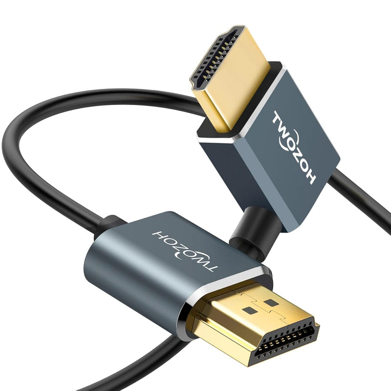 Flexible Hdmi To Hdmi Cable Right Angled 90° 1Ft, Ultra Thin And Slim Hdmi Cor