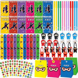 84Pcs Karate Party Favor Colorful Karate Paper Bag Notepad Pen Slap Bracelets Key Chain Tpr Stretchy Flying Toys Stickers Karate Party Supplies For Boys Girls Birthday Classroom Activities Party Kits