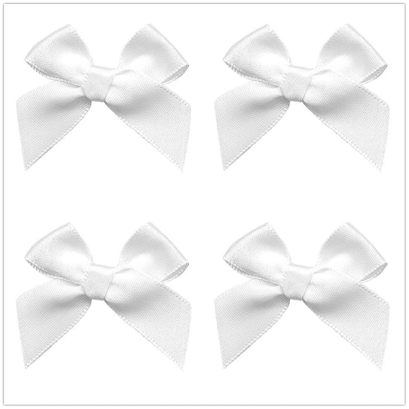 50Pcs Mini Satin Ribbon Bows Fabric Ribbon Flowers 42Mm X 39Mm Appliques Diy C