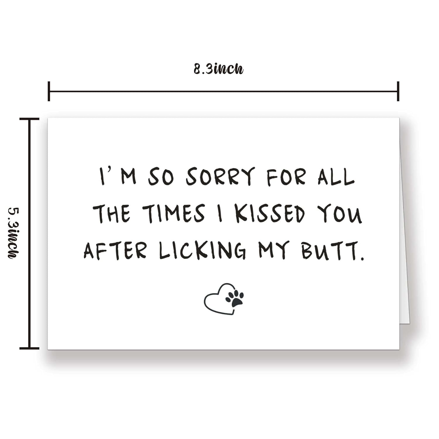 Cute Dog Paws Mother’S Day Card For Mom, Funny Father’S Day Card, Lovely Kissed You Card For Mom Or Dad