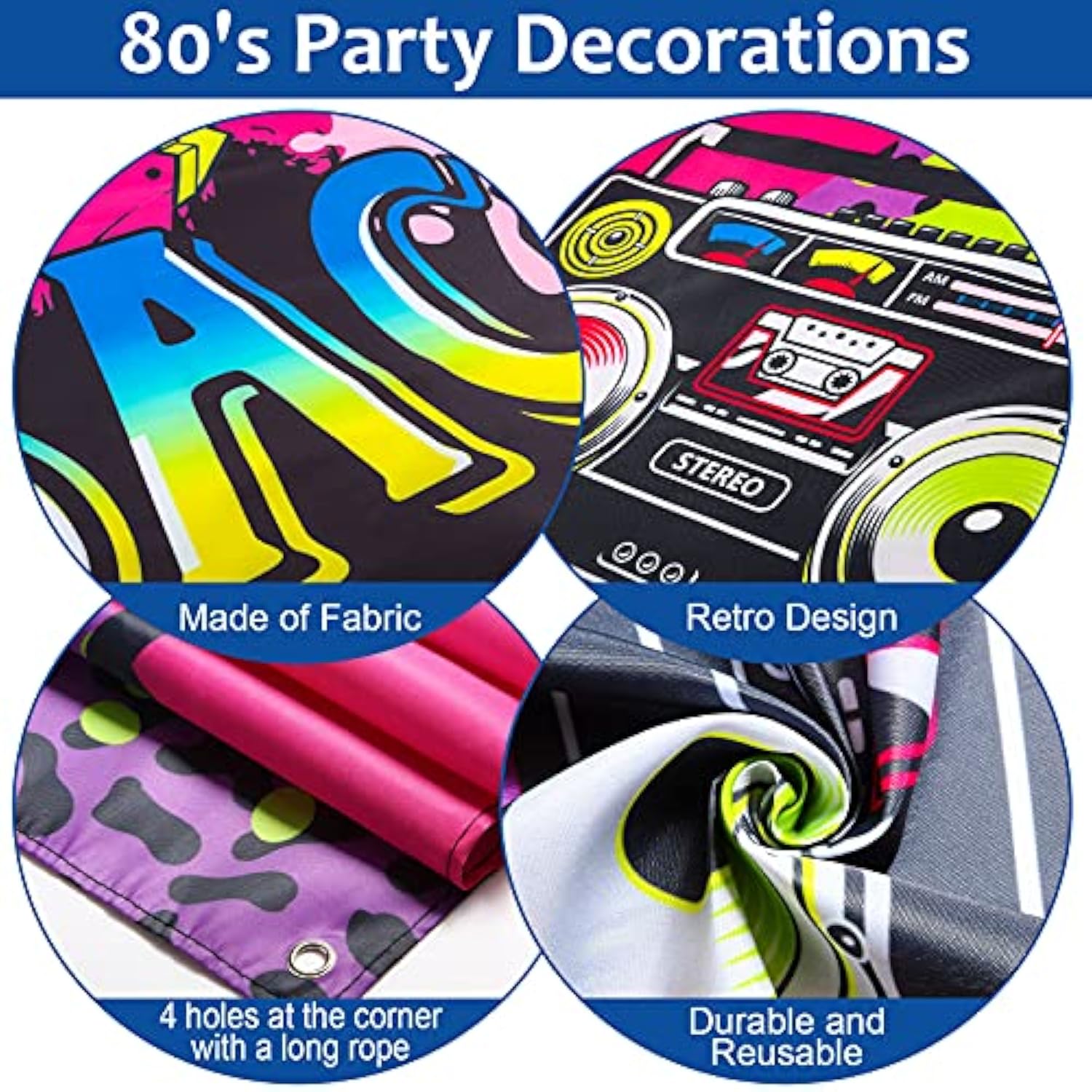 80'S Party Decorations Back To The 80S Party Backdrop Banner With Inflatable Radio Boombox And Mobile Phone Latex Balloons For 80S Hip Hop Themed Birthday Photo Booth Background Party Supplies