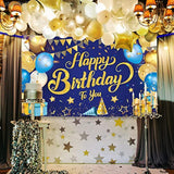 12pcs Black Gold Happy New Year Tablecloth 54x108in 2026 Party Decor