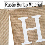 Pre-Strung Burlap Happy Birthday Banner for Rustic Birthday Party Decorations