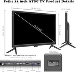 22" 1080p LED HDTV w/ ATSC Tuner, HDMI, USB, for Kitchen, RV, Bedroom