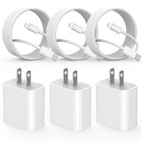 3 Pack Fast iPhone Charger with 6FT USB C to Lightning Cable for iPhone 14 13 12 11 SE