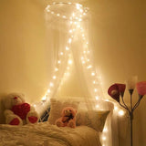 33FT 100 LED Plug In Fairy Lights Warm White Copper Wire String Lights Waterproof Indoor Outdoor for Bedroom Patio Garden Balcony Craft Decor