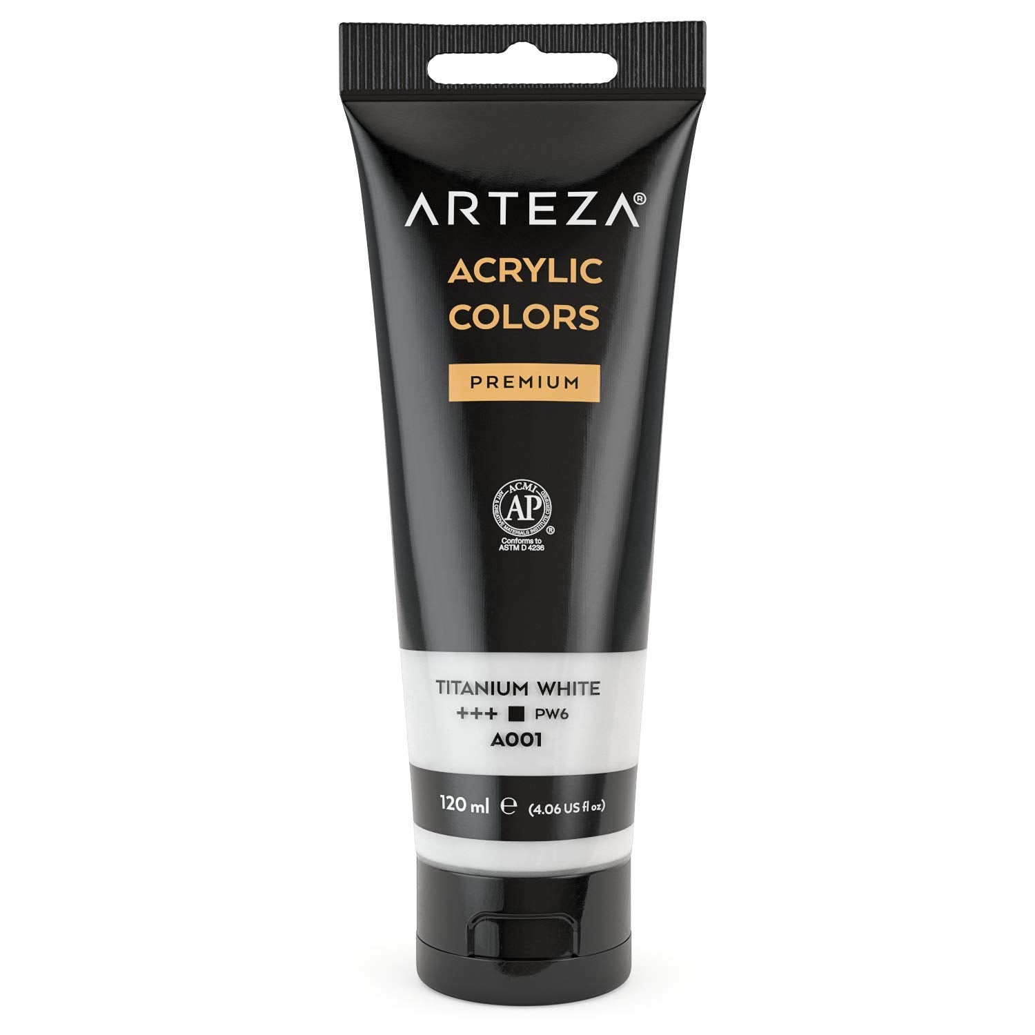 Acrylic Paint, Titanium White Color, (120 Ml Pouch, Tube), Rich Pigment, Non Fading, Single Color Paint For Artists & Hobby Painters