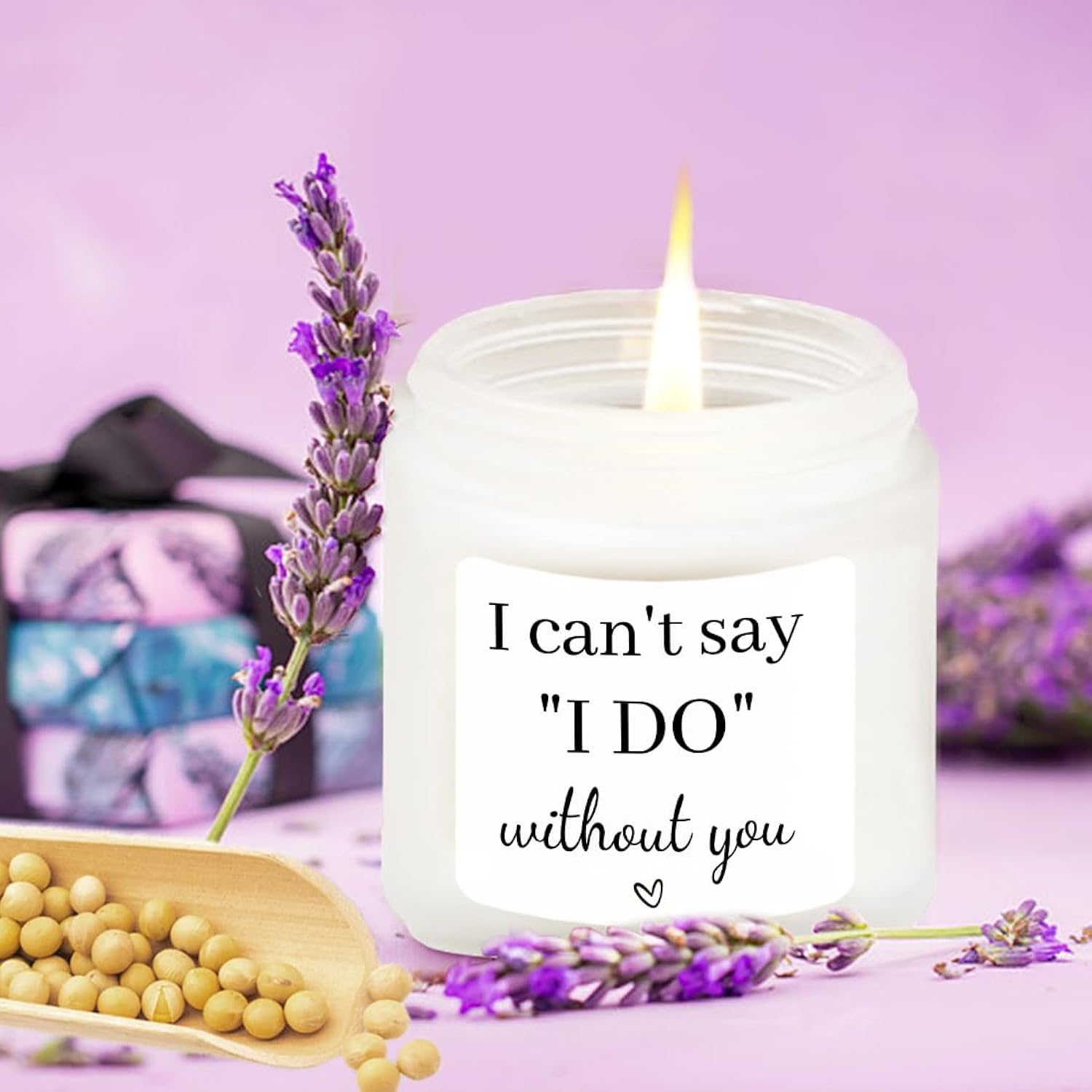 Bridesmaid Gifts Scented Candle Lavender - Funny Matron Of Honor Gifts For Bridesmaids Matron Of Honor Proposal Gift Maid Of Honour Proposal Gift Soy Candle 4Oz