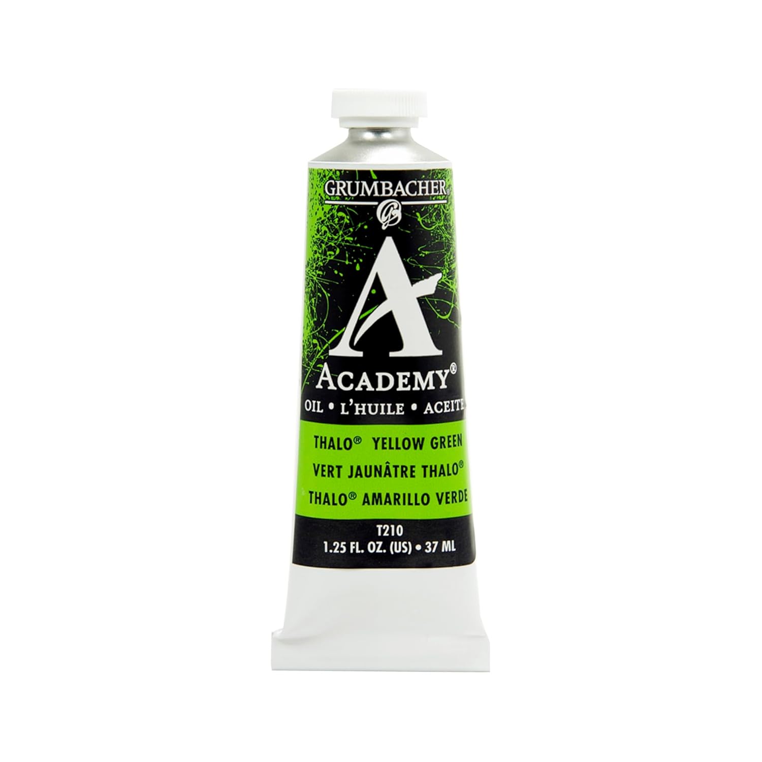 Grumbacher Academy Oil Paint, 37ml/1.25 Ounce, Thalo Yellow Green (T210)