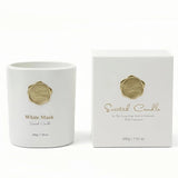 Scented Luxury Candles -Whitemusk-Aromatherapy Jar Candles For Relaxation & Sleep -7 Oz- 45 Hours Clean Burn-Hand-Cast -100% Natural Soy Wax-Ideal Gifts
