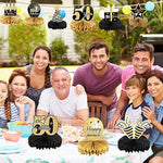 9 Pieces 50Th Birthday Decoration 50 Th Birthday Centerpieces For Tables Decorations Cheers To 50 Years Honeycomb Table Topper For Men And Women Fifty Years Party Decor Supplies