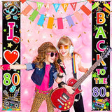 70S 80S Party Decoration 90S 80S Banner I Love 1980S Backdrops Back To The 1980S 1970S Hanging Porch Signs For Wall Door Decor Hip Hop Rock Neon Disco 90S Birthday Party Supplies(80 Years)
