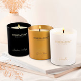 Simon&Tom Highly Scented Premium Green Rose Candle 10 Oz - 100 Hour Burn - Natural Organic Soy Wax - Aromatherapy Glass Candle Jar - Candle Jar With Matte Golden Gift Box For Home & Office - Vegan