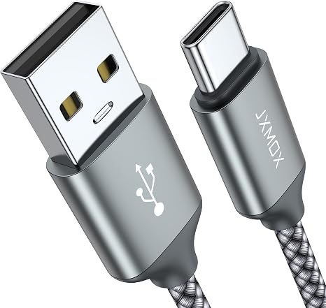 2 Pack USB A to USB C Cable 3.3FT 3A Fast Charging Braided Cord for iPhone 17 16 15 Samsung Galaxy LG Moto