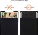 Secure Stretchy Fabric Phone Wallet, Stick-On Card Holder for iPhone & Android