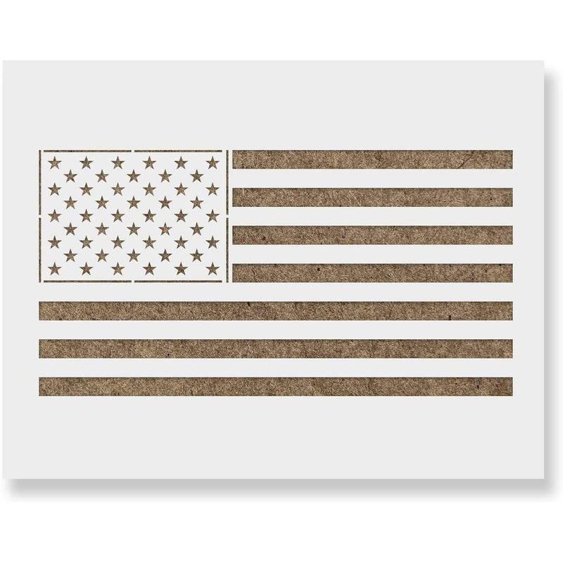 American Flag Stencil Template - Reusable Plastic Stencil Drawing Template Of