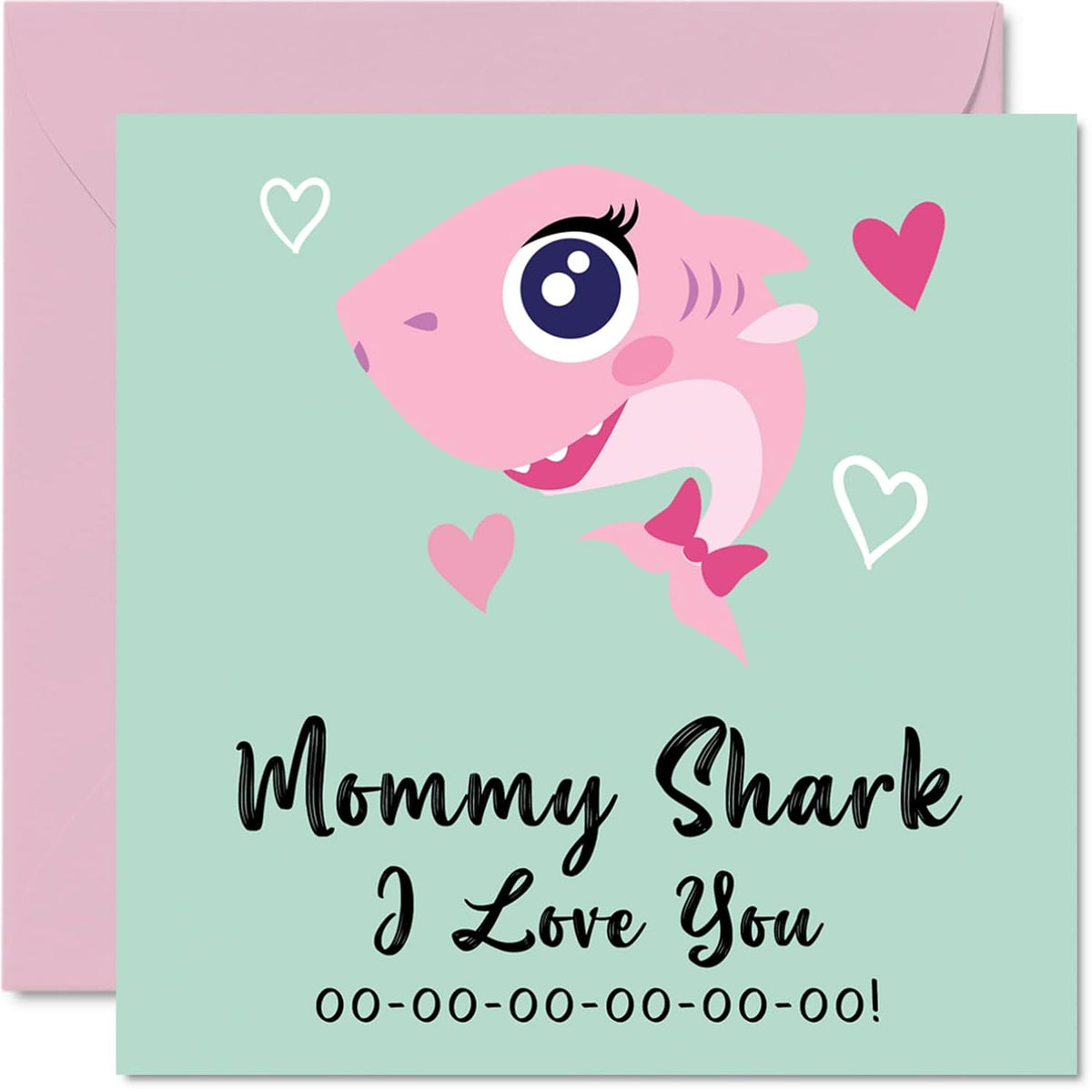 Birthday Cards For Mommy - Mommy Shark - Mommy Birthday Card From Daughter Son, Happy Birthday Mommy, Baby Mother'S Day, 145Mm X 145Mm Seasonal Mothers Day Mama Mammy Mummy Funny Greeting Cards