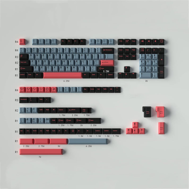 172 Keys Double Shot Keycaps Cherry Profile 8008 Keycaps Fit For 61/64/87/100/