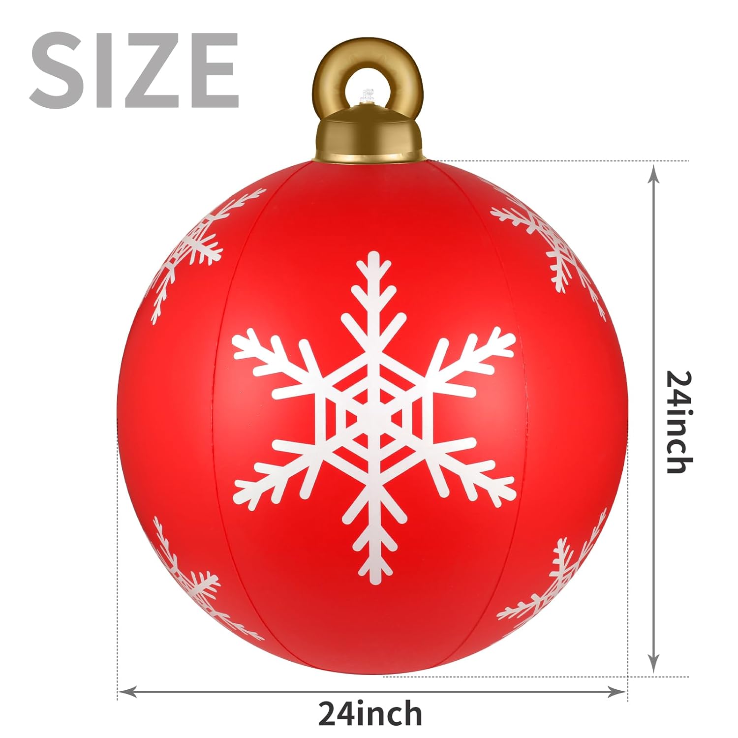 3 Pcs 24 Inch Giant Inflatable Christmas Balls,Large Outdoor Inflatable Balls For Yards, Lawns, Porches, Gardens, Front