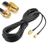10Ft Wifi Antenna Extension Cable Rp-Sma Coaxial Extension Cable Male To Female Connector For Wireless Lan Router Bridge Other External Wireless Antenna Equipment