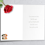Dog Valentines Day Cards?Cute Valentines Day Gifts For Her Him, Dog Valentines Day Card Gifts For Wife Husband Boyfriend Girlfriend