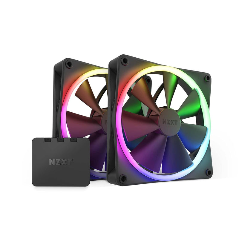 NZXT F140 RGB Fans - RF-R14DF-B1 - Advanced RGB Lighting Customization - Whisp