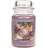 Lavender Sea Salt Large Glass Apothecary Jar Scented Candle, 21.25 Oz, Purple