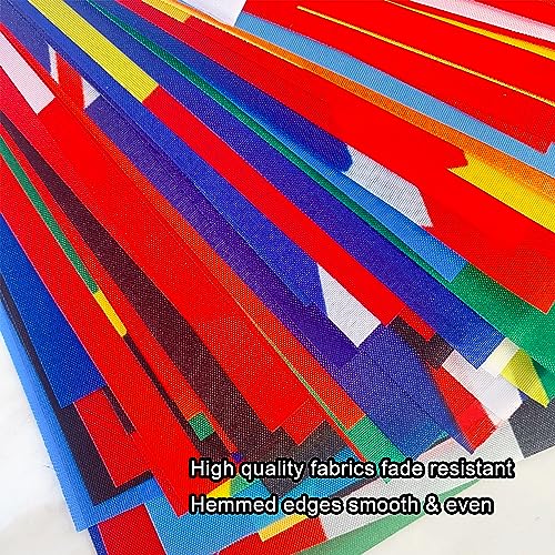 224 Countries International World String Flags Banner Set Small Mini National Bunting Flags,All Countries Flags for Olympic,Bar,Sports Clubs,School Festivals Decorations,235 Feet
