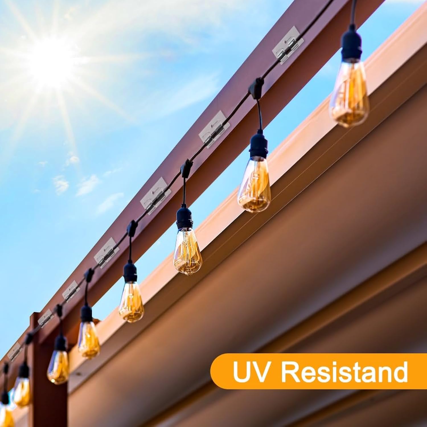 Hooks For Outdoor String Lights Clips 26Pcs Outside Clear Cord Holders For Hanging Christmas Lighting Heavy Duty Light Hook With Waterproof Adhesive Strips