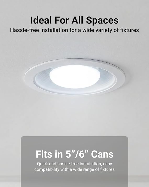 12 Pack BR30 LED Light Bulbs 16W 100W Equivalent 5000K Daylight 1600 Lumens Dimmable E26