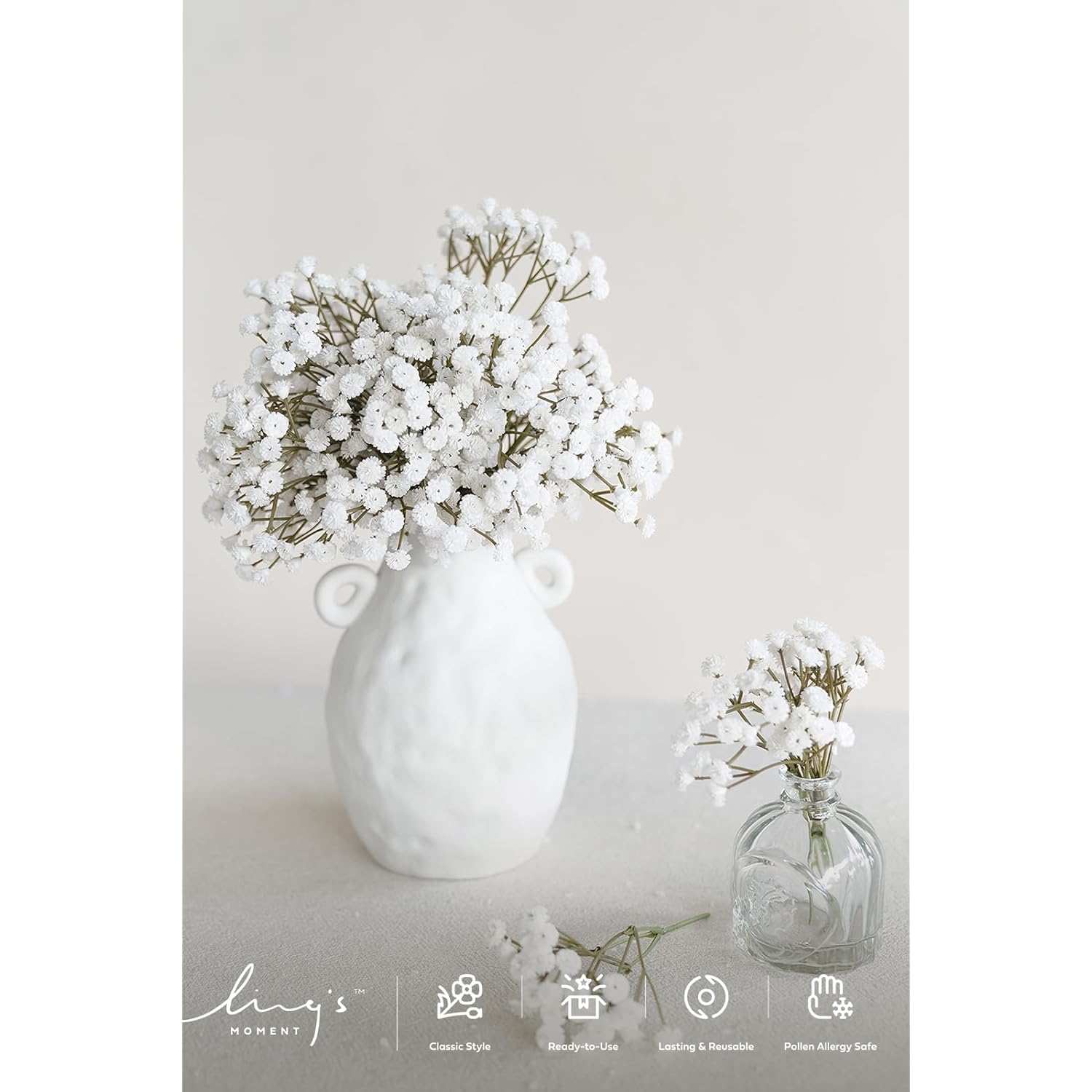 Artificial Baby'S Breath, 18Pcs Gypsophila Greenery Spray White Flowers For Wedding Bouquet/Centerpieces/Boutonnieres/Corsage And Floral Arrangements